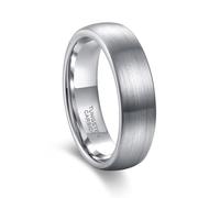 Tolldek Men's Wedding Rings Tungsten Steel 6 mm / 8 mm, Engagement Rings for Man Brushed Curved Design, Rings for Curtain for Him and Her, Size 48-72, Tungsten steel, No cubic zirconia