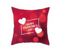 Tolldek Pack of 1 Decorative Cushion Covers, Happy Valentine's Day Heart Cushion Covers, Decorative Sofa Cushion, Decorative Soft for Modern Home Decor, Red, 50 x 50 cm