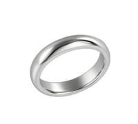 Tolldek Solitaire Ring White Gold Au 375/585/750, Friendship Rings, Rectangular Cut, Real Jewellery, Wedding Rings 9 Carat / 14 Carat / 18 K White Gold, Size 47-65, 14ct White Gold, No cubic zirconia