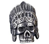 Tolldek Stainless Steel Men's Indian Chief Friendship Rings Wedding Rings Punk Rock Silver/Gold, stainless steel, No cubic zirconia