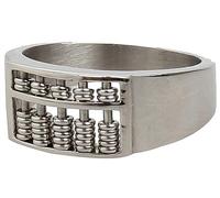 Tolldek Stainless Steel Proposal Ring Men's 9 mm Abacus Engagement Ring, Couples Rings Punk Rock Silver, stainless steel, No cubic zirconia