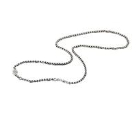 Tolldek Sterling Silver S925 Men's Rolo Chain Necklace 3 mm Men's Chain Punk Rock Sterling Silver 925, 925 sterling silver, No cubic zirconia