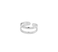 Tolldek Women's 18K Au750 White Gold Wedding Anniversary Rings, Size M 1/2