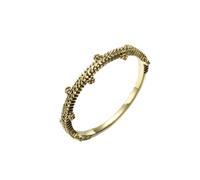 Tolldek Women's 750 Gold Style Rings for Engagement Classic, Size N 1/2