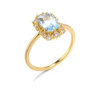 Tolldek Women's 9 Carat Gold 375 Wedding Anniversary Ring, Size N 1/2