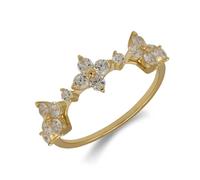 Tolldek Women's 9K Gold Classic Style Anniversary Wedding Rings, Size P 1/2