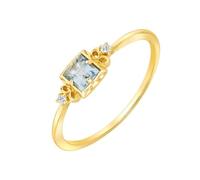 Tolldek Women's Gold 375 9 Carat Wedding Anniversary Rings, Size M 1/2