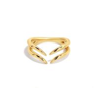 TOLLI Gold Claw Thumb Ring | Sterling Silver | Open Multi Size 15-21mm Internal | Gothic | Punk | Goth | Emo | Minimal | Edgy | Fantasy | Handcrafted