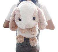 TOLLION Plush Stuffed Animal Backpack Bunny Backpack with Adjustable Gift for Women Girl, Brown+white, 14 inches, Traveling