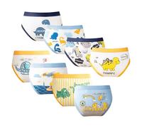 Tolmaiertu Boys Briefs Cotton Comfortable Dinosaur Bear Kids Toddler Briefs Underwear 8 Pack,3-13 Years
