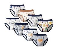 Tolmaiertu Boys Briefs Cotton Comfortable Dinosaur Bear Kids Toddler Briefs Underwear 8 Pack,3-13 Years