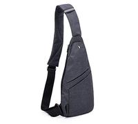 TOLOG Sling Bag Anti-Thief Crossbody Personal Pocket Bag Lightweight Chest Shoulder Backpack for Travel Hiking (Dark Grey)