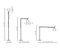 Tolomeo Mega Floor Lamp Satin 36 cm Shade