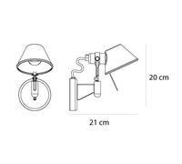 Tolomeo Micro Faretto LED Wall Lamp Without Switch Aluminum