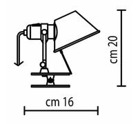 Tolomeo Micro Pinza Wall Lamp Clip Blue