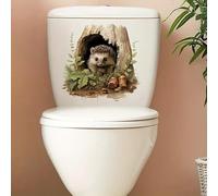 TOLOVIS Hedgehog Tree Toilet Cover Sticker Decals,Flower leaf bird Waterproof Toilet Lid Tank Seat Decals Cistern Self-Adhesive Bathroom Wall Sticker, TOLOVIS-001