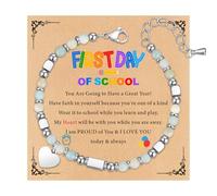 TOLOWOBK 2025 Graduation Gifts for Her/Girls/Women Graduation Bracelet Tiny Gemstone Compass Bracelet as 5th Grade 8th Grade High School College Master Degree Class of 2025 Graduation Gifts, M, Stone