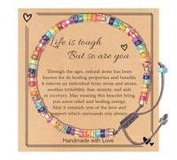 TOLOWOBK Inspirational Gifts Bracelets for Women Unique Birthday Gifts Healing Beaded Bracelets Small Gifts Get Well Soon Gifts for Women Best Friends Coworker Mothers Day Mom Daughter Wife on Easter