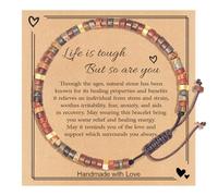 TOLOWOBK Inspirational Gifts Bracelets for Women Unique Birthday Gifts Healing Beaded Bracelets Small Gifts Get Well Soon Gifts for Women Best Friends Coworker Mothers Day Mom Daughter Wife on Easter