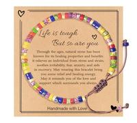 TOLOWOBK Inspirational Gifts Bracelets for Women Unique Birthday Gifts Healing Beaded Bracelets Small Gifts Get Well Soon Gifts for Women Best Friends Coworker Mothers Day Mom Daughter Wife on Easter