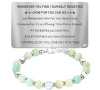 TOLOWOBK Sobriety Gift for Men Women Sober Gifts Beaded Bracelets Sobriety Cards Anniversary Month & Year Recovery Addiction Gifts Milestone AA NA Alcoholics Anonymous Easter Birthday Gifts for Men, M