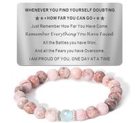 TOLOWOBK Sobriety Gift for Men Women Sober Gifts Beaded Bracelets Sobriety Cards Anniversary Month & Year Recovery Addiction Gifts Milestone AA NA Alcoholics Anonymous Easter Birthday Gifts for Men, M