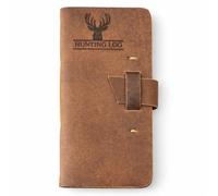 Tolredo Made in Canada Premium Hunting Journal Top-Grain Cowhide Leather Hunting Logbook Gift for Huntsman, 96 Bleed Proof Pages(8.3"X4") - Vintage Brown