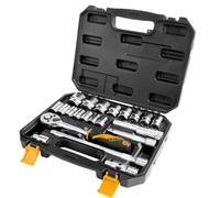 Tolsen 22PCS Socket Set 1/2" ★ Cold Forged Chrome Vanadium Steel ★ Industrial Quality Graded ★ Best Selling Heavy Duty Socket Set & Tough Case