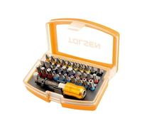 Tolsen 32 Piece Screwdriver Bit Set - Color Coded PZ, PH, Slotted, Hex & Torx - Magnetic Holder & Carrier Case Included