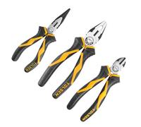 Tolsen 3Pcs Pliers Set - 8" Combination, 6" Diagonal Cutting and 6" Long Nose Pliers for Professional Use or DIY Household Repair