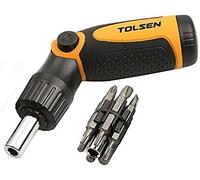 Tolsen Ratchet Screwdriver Set 14 Piece Slotted Pozi Torx Head