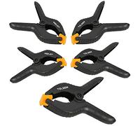 Tolsen Spring Clamps 5 Pack - Heavy Duty Plastic Vice Grips - Quick Grip Clips - 4" (100mm)
