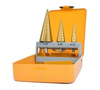 Tolsen Step Drill Bit Set 4-32 mm 3-Piece