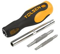 Tolsen Tools Screwdriver 2 Way Ph/flat 6-In-1