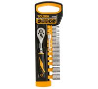 Tolsen Tools Socket Set 1/4 4-14mm 14Pc Hanger Industrial