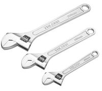 Tolsen Tools Wrench Adjustable 3 Pc Set 150mm,200mm,250mm