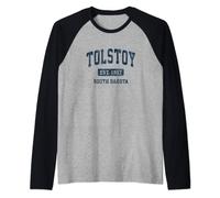 Tolstoy South Dakota SD Vintage Athletic Sports Design Raglan Baseball Tee