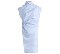 Tolu Coker Women's Cotton Asymmetric Drape Blouse Blue Medium