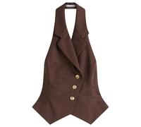 Tolu Coker Women's Halter Waistcoat Brown