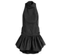 Tolu Coker Women's High Neck Backless Mini Dress Black