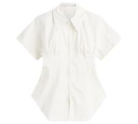 Tolu Coker Women's Panelled Contoured Bustier Blouse White