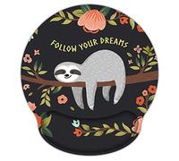 ToLuLu Mouse Pad Wrist Rest Support, Gel Mouse Pads with Non Slip Rubber Base Memory Foam Mousepad, Mouse Wrist Rest Pad for Laptop Computer Home Office Working Gaming Pain Relief, Cute Sloth