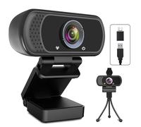 ToLuLu USB C Webcam for PC: 1080P HD Web Cam with Mic,Computer Camera with Privacy Cover & Tripod Stand for MAC Desktop Laptop, Wide Angle Webcam Pro Streaming Web Camera for Zoom/Skype/Teams/Webex