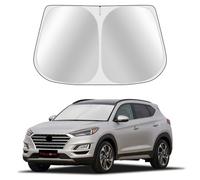 Toluoma Custom Fit Windshield Sun Shade for H-yund-ai Tucson 2016-2021 - Full Coverage, 210T Reflective Fabric, Double Layer Design - Blocks 99% of UV Rays, Keeps the Sun Shade