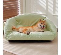 TOLUON All Season Pet Bed Pet Sofa Bed Cozy Couch with Wide Sleeping Area Removable Washable Cover Anti-Slip Bottom for Cats & Small to Medium Dogs Durable Cotton Filling Nest-Like Design Green XL