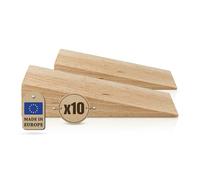 Tolux Wooden Wedges, Hardwood Wedge, Beech Wood Wedge, Wooden Doorstop, Handy Tool in Carpentry, Construction and Various DIY Projects, Size 125x45x30 mm, Pack of 10 pcs