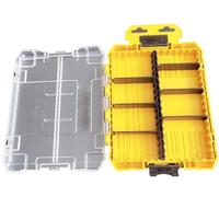 Tolxh #DWAN2190 Tool Box Compartments Clear Lid Organizer Removable Yellow Drill Bits Parts Box N733460 N733461 Removable Compartments Yellow Quality Durable New Replacement Parts For DeWalt