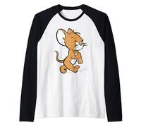 Tom and Jerry Angry Mouse Raglan Baseball Tee