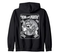 Tom and Jerry Black and White Poster Zip Hoodie