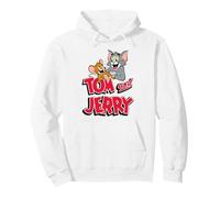 Tom and Jerry Leaning With Logo Pullover Hoodie